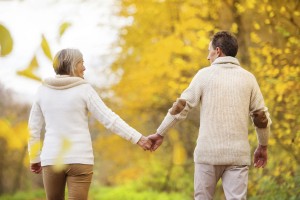 Active seniors having fun and relax in nature